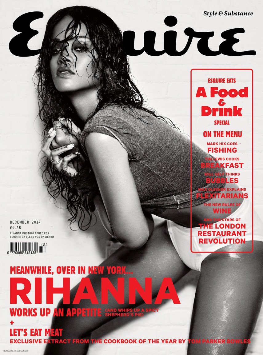 1. Пикантная фотосессия Рианны для нового номера журнала Esquire
