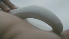 2. Дианна Агрон топлес со змеей – Обнаженная (2015)