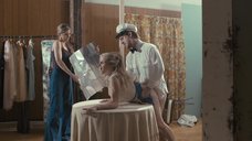 Съемка секса с Ларисой Полонски на столе
